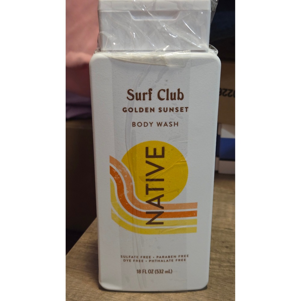 Native Surf Club Golden Sunset Body Wash 18oz Sulfate Free Clean Formula